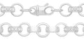 Sterling Silver Round Belcher CZ Chain 30"