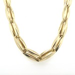 9K Yellow Gold Fancy Link Chain 20"