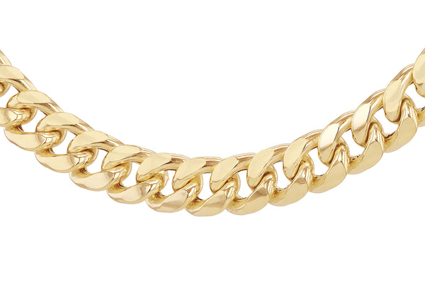 9ct Yellow Gold Cuban Curb Chain 18"