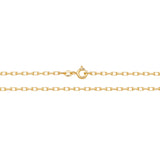 9K Yellow Gold Diamond Cut Belcher Chain 20 "