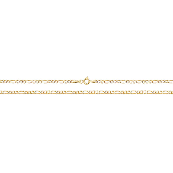 9K Yellow Gold Figaro Chain 22"