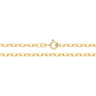 9K Yellow Gold Diamond Cut Belcher Hollow Chain 18"