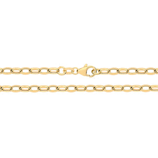 9K Yellow Gold Diamond Cut Belcher Hollow Chain 16"