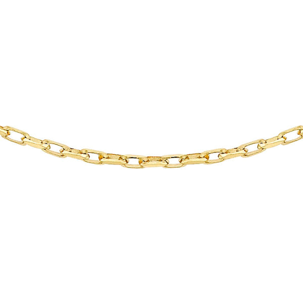 9K Yellow Gold 40 Diamond Cut Belcher Chain /16’’