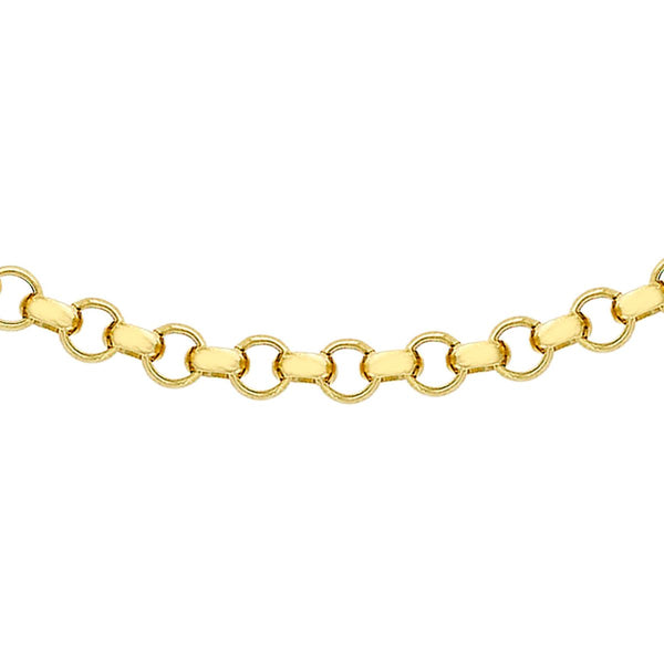 9K Yellow Gold 100 Round Belcher Chain /16’’