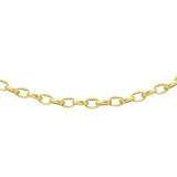 9K Yellow Gold 80 Diamond Cut Oval Belcher Chain /16’’