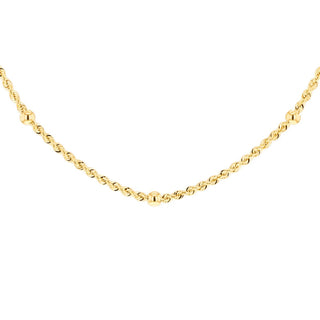 9K Yellow Gold Rope & Balls Chain /18"