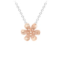 9K 2-Colour Gold Flower Necklace /17’’-18’’
