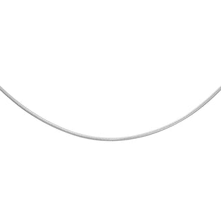 9K White Gold Round Snake Chain /16"
