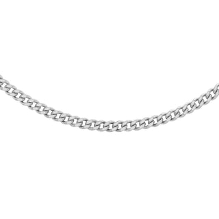 9K White Gold 25 Diamond Cut Curb Chain /18’’