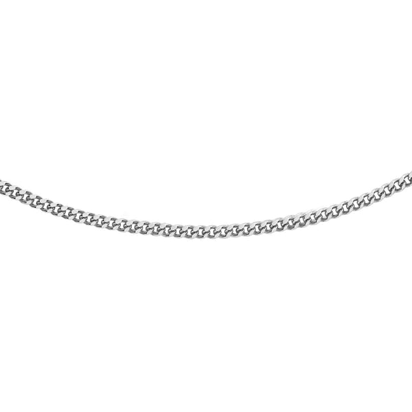9K White Gold 30 Diamond Cut Curb Chain /24’’