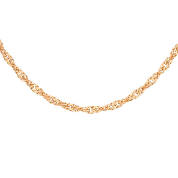 9K Rose Gold 50 Twist Curb Chain /20’’