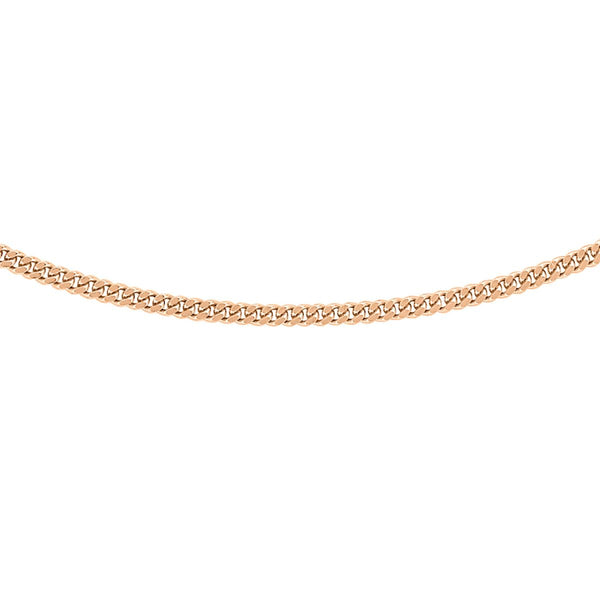 9K Rose Gold 30 Diamond Cut Curb Chain /18’’