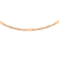 9K Rose Gold Twist & Bar Curb Chain /16’’