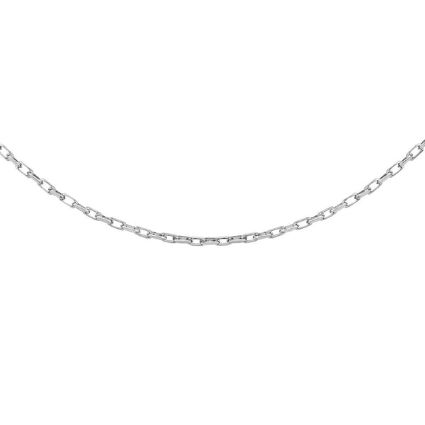 9K White Gold 1.4mm Diamond Cut Belcher Chain /20"