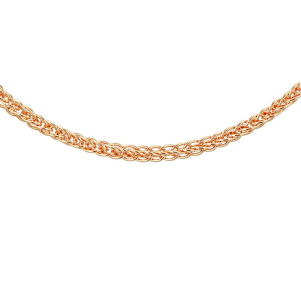 9K Rose Gold 25 Heart Slider Spiga Chain /22"
