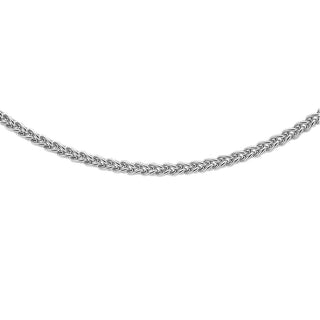 9K White Gold 1.4mm Spiga Chain /18"