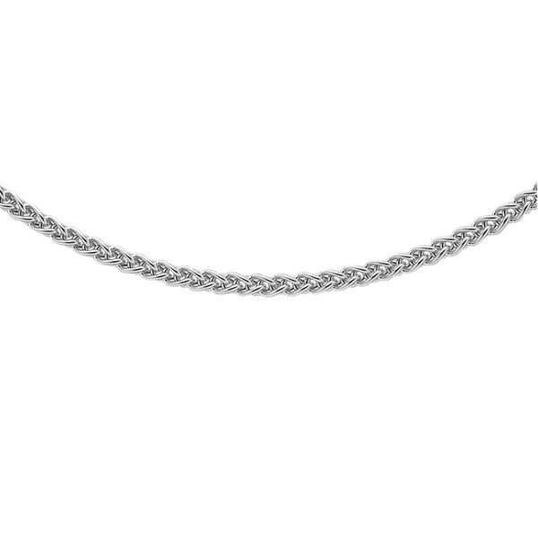 9K White Gold 1.4mm Spiga Chain /18"