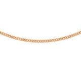 9K Rose Gold 30 Diamond Cut Curb Chain/ 18"-20"