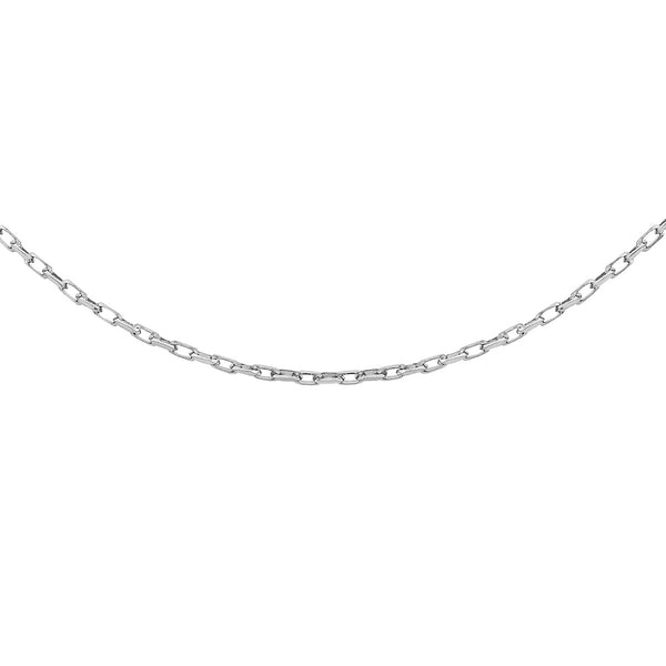 9K White Gold Diamond Cut Belcher Chain