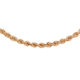 9K Rose Gold Hollow Rope Chain/ 20"