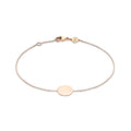 9K Rose Gold 10mm Disc Adjustable Bracelet / 7"-7.5"