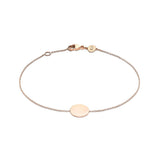 9K Rose Gold 10mm Disc Adjustable Bracelet / 7"-7.5"
