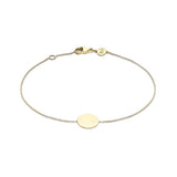 9K Yellow Gold Disc Adjustable Bracelet /7"-7.5"