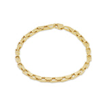 9K Yellow Gold Square Paper Link Bracelet /7"