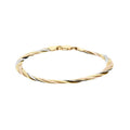 9K 3-Colour Gold 4-Plait Diamond Cut Herringbone Bracelet /7