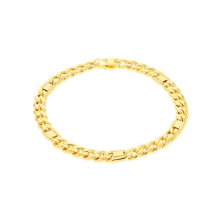 9K Yellow Gold Curb Link Bracelet /8.25"