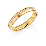 18K Yellow Gold 0.12ct Diamond Set Wedding Band