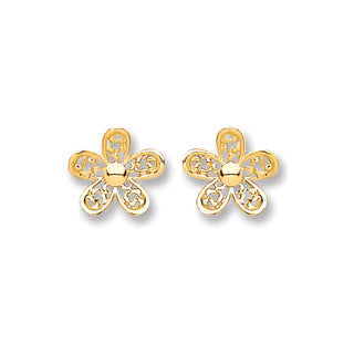 9ct Gold Flower Studs