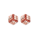 9ct Rose Gold Knot Studs (£190)