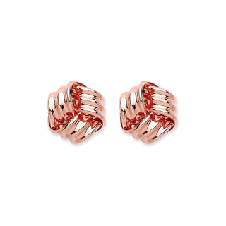 9ct Rose Gold Knot Studs (£190)