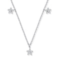 9ct Wg 0.27ctw 7 Florets Pendant (18in/45cm) Chain