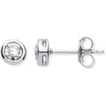 9ct Wg Rub-over Illusion Set 0.10ctw Diamond Studs