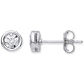 9ct Wg Rub-over Illusion Set 0.15ctw Diamond Studs