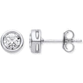 9ct Wg Rub-over Illusion Set 0.25ctw Diamond Studs