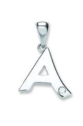 9ct White Gold 0.01ct Diamond A Initial