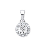 9ct White Gold 0.07ct Diamond Pendant