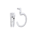 9ct White Gold 0.08ct Single Cuff Earring