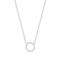 9ct White Gold 0.08ctw Necklace (Chain 17")