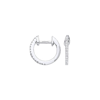 9ct White Gold 0.10ct Diamond Earrings (£375)