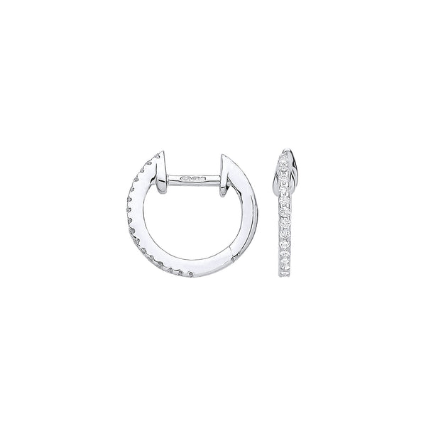 9ct White Gold 0.10ct Diamond Earrings (£375)