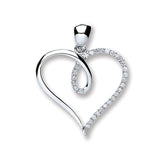 9ct White Gold 0.10ct Diamond Heart Pendant (£315)