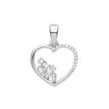 9ct White Gold 0.10ct Diamond Heart Pendant (£485)