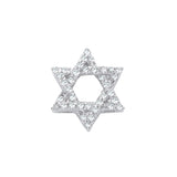 9ct White Gold 0.10ct Diamonds Star Of David Pendant