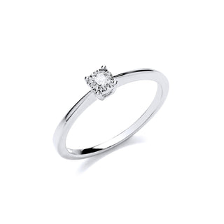 9ct White Gold 0.10ct Solitaire Ring (£495)
