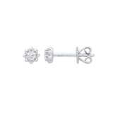 9ct White Gold 0.13ct Diamond Stud Earring